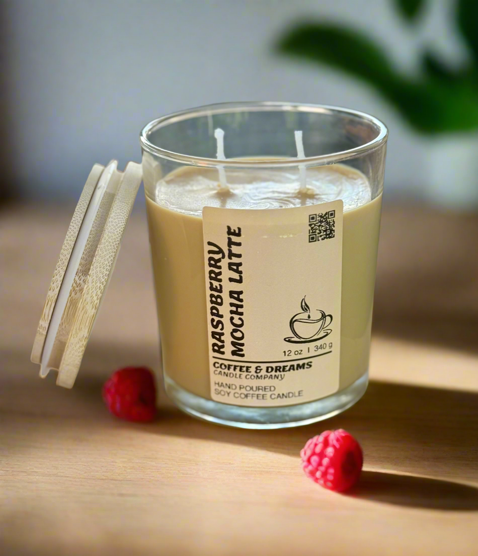 Raspberry Mocha Latte Candles