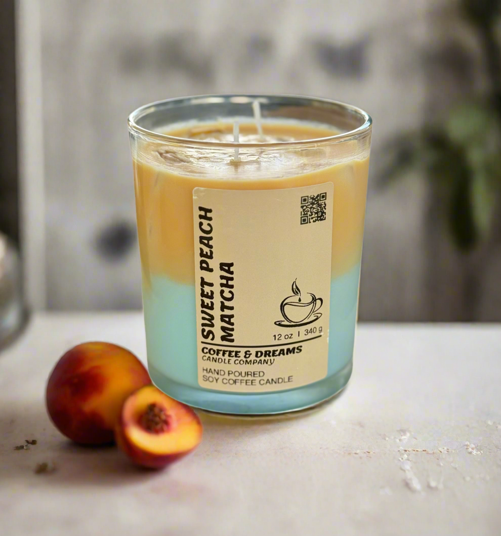 Sweet Peach Matcha Candles